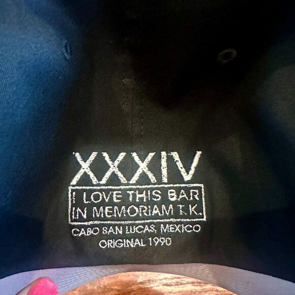 Rare NWT Cabo Wabo Black Hat I Love this Bar In Memory of Toby Keith - Picture 2 of 7